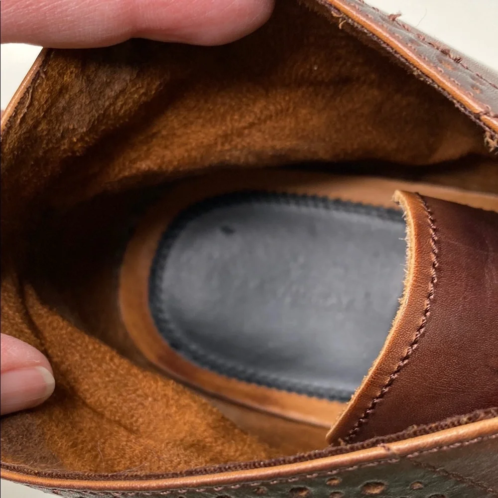 Blake McKay REID Brown Leather Brogue‎ Wingtip Chukka Boots Size 13